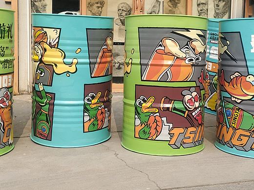 青啤铁桶🛢️彩绘完工