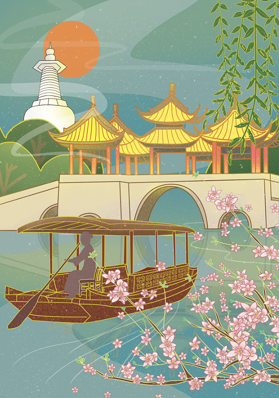 扬州中国风插画