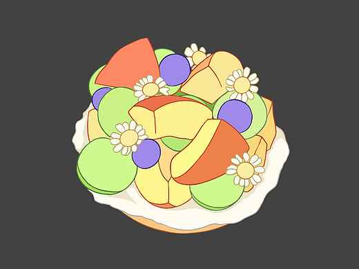 铺满水果的奶油面包（个人主页-ZNzA4OTIwMTI=） - 儿童插画 - 站酷设计师Z423572277原创素材 - 站酷ZCOOL