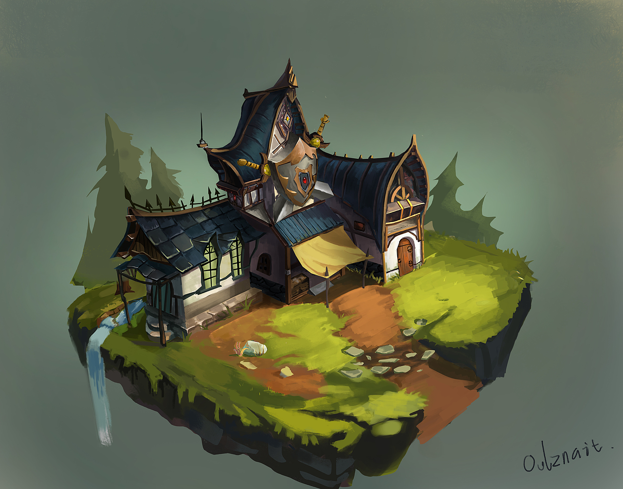 蒙奇武器店（图ZMTQ4NzMxODEy） - 游戏原画 - 站酷设计师oulznait原创素材 - 站酷ZCOOL