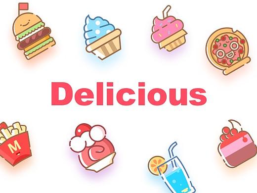 美食小图标临摹练习