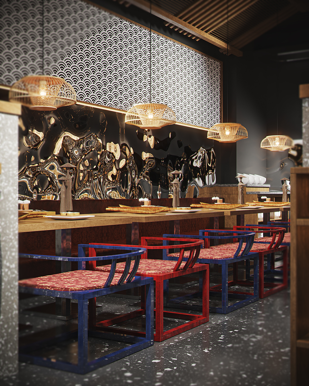 鱼——现代工装（图ZMjMwNTM2MDEy） - 酒店餐饮设计 - 站酷设计师莫来视觉设计原创素材 - 站酷ZCOOL