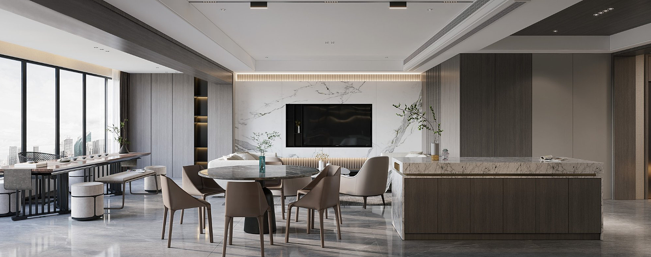 效果图案例现代风格一套