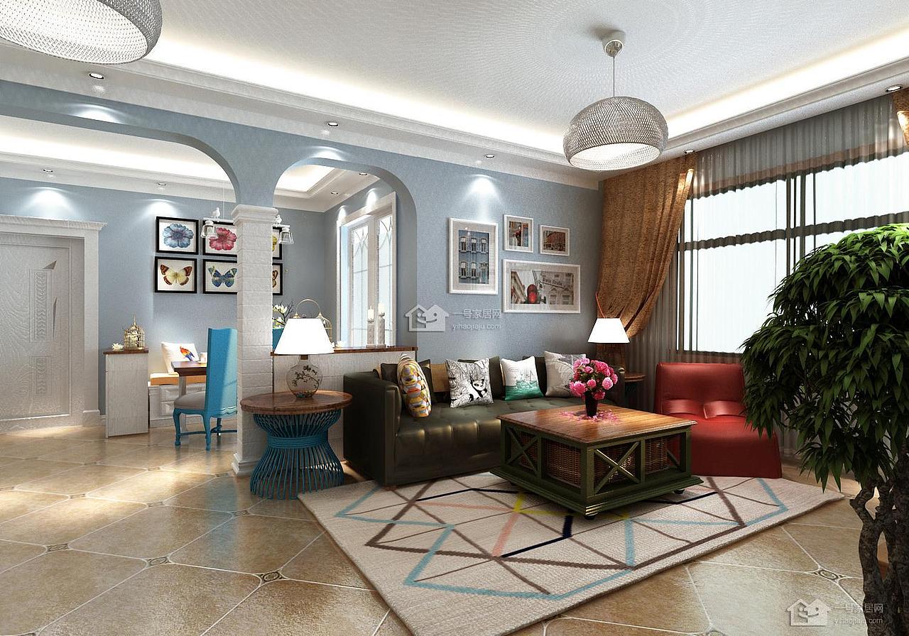 田园风格清新客厅装修效果图