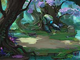 機(jī)器人橫版森林