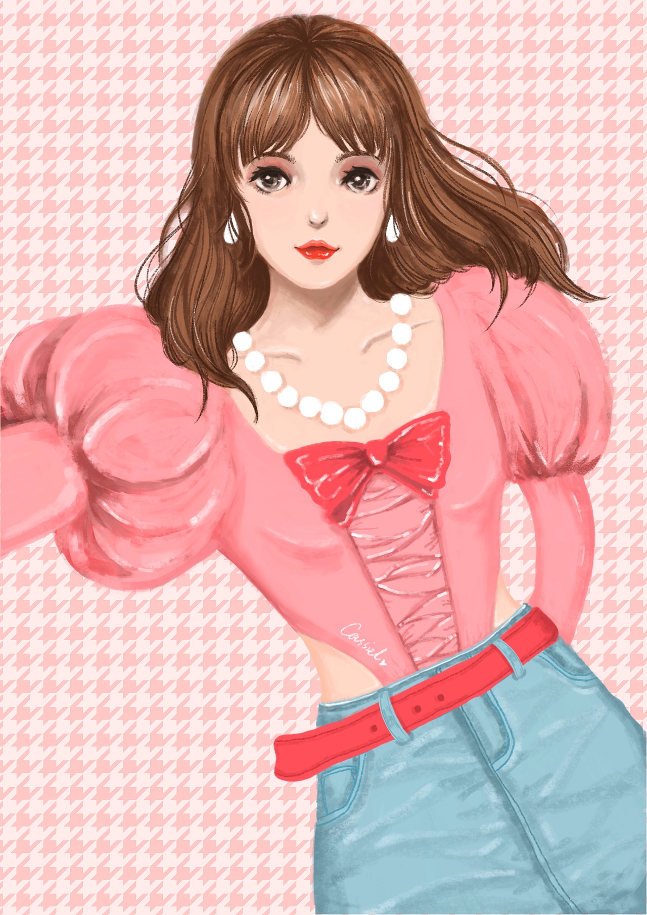 手绘插画/女生角色设计