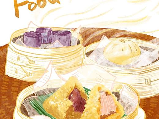 美食速写（个人主页-ZNjIxMjMzNzY=） - 商业插画 - 站酷设计师晓露晨星原创素材 - 站酷ZCOOL