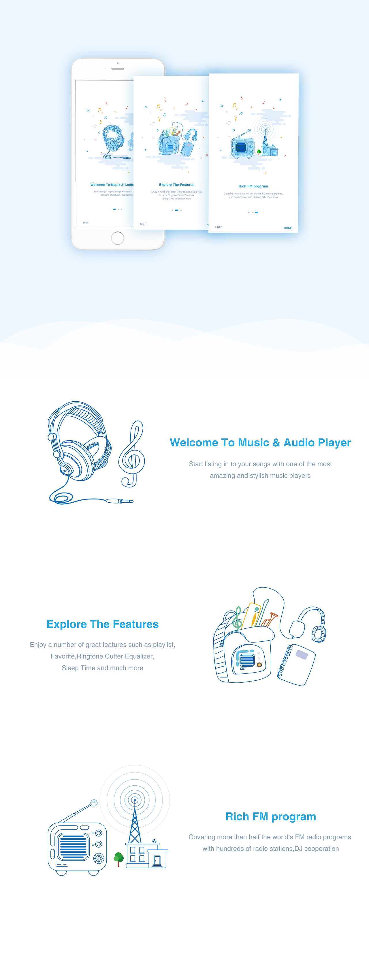 Music & Audio Player Guide page 引导页