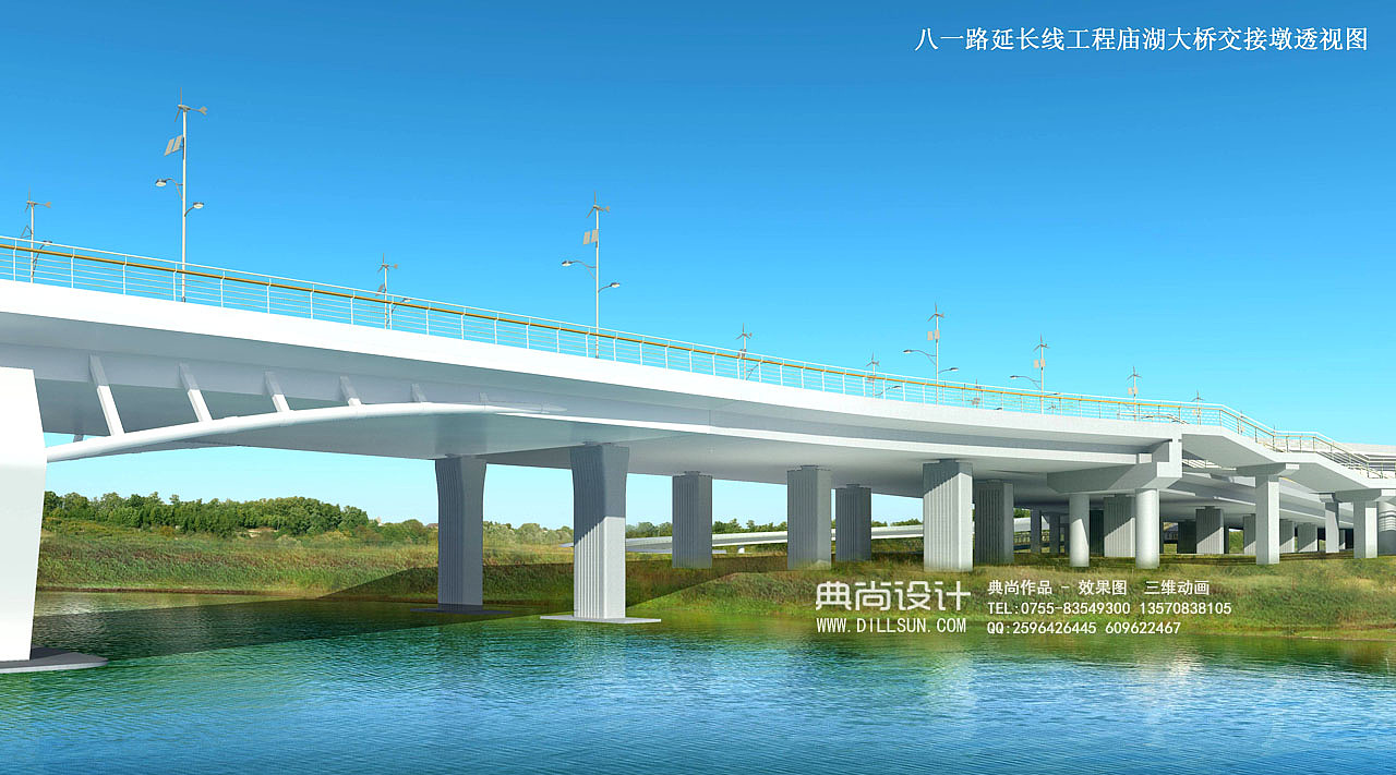 跨线桥效果图作品高架桥