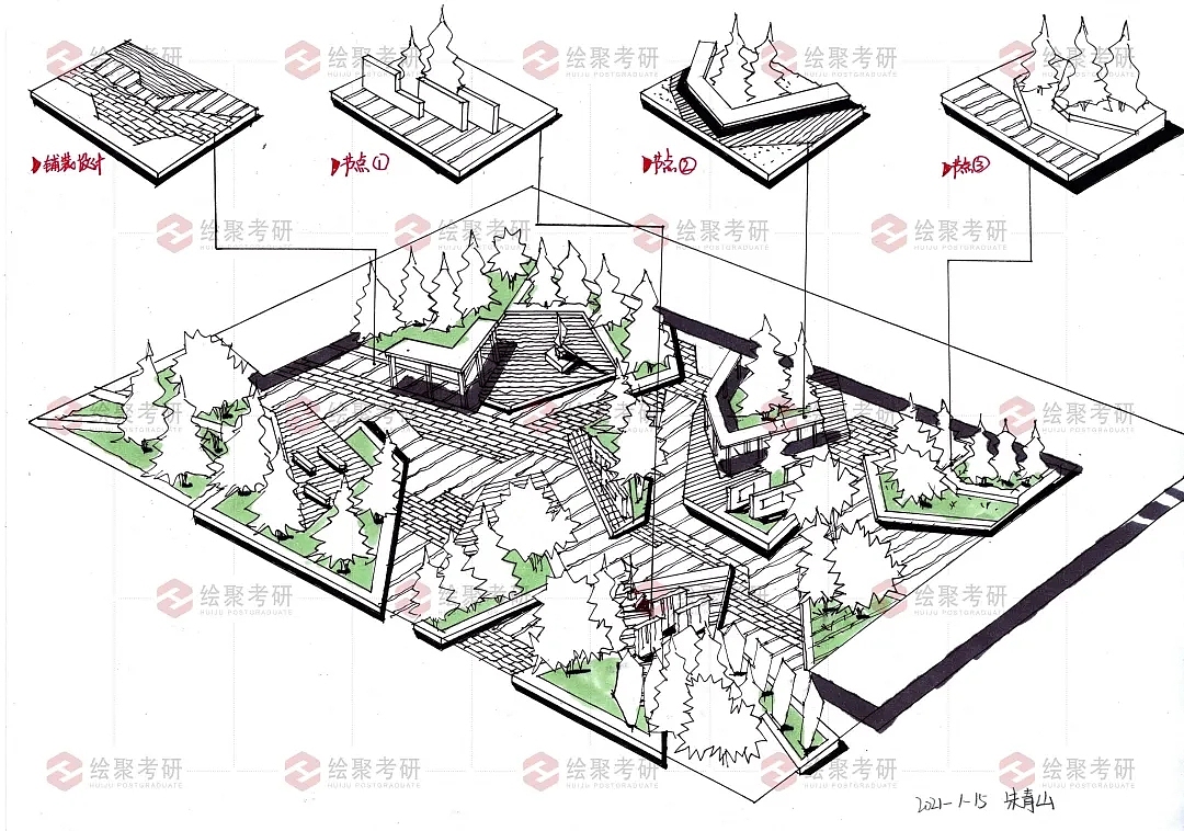 绘聚景观设计素养—鸟瞰图表现形式