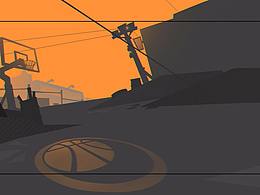 A common scene about basketball