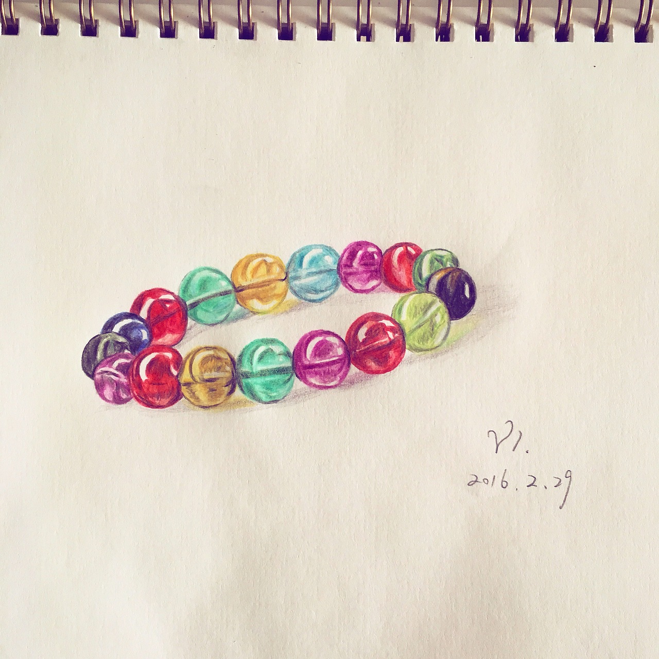 日积月累的彩铅作品