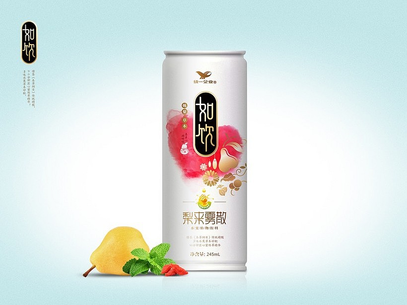 统一如饮“梨来雾散”植物饮品包装设计