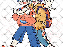 多啦A梦和耿鬼 拟人绘画 (任何形式都可画)