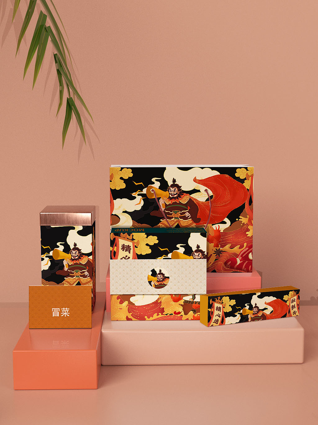 国潮插画-张飞冒菜(已商用)