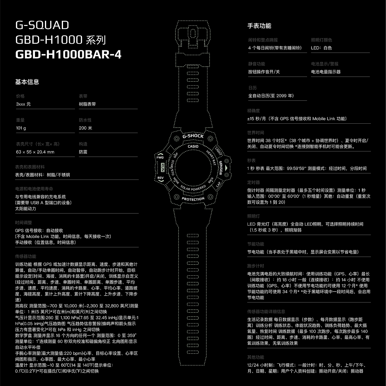 CASIO G-SQUAD GBD-H1000系列（图ZMjkwOTk4OTcy） - 产品 - 站酷设计师20Du原创素材 - 站酷ZCOOL