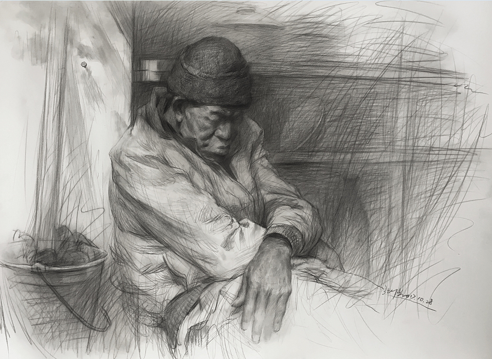 良师归来——张洪最新素描作品发布!