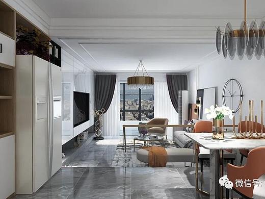 万特公馆120㎡三室两厅现代简约装修