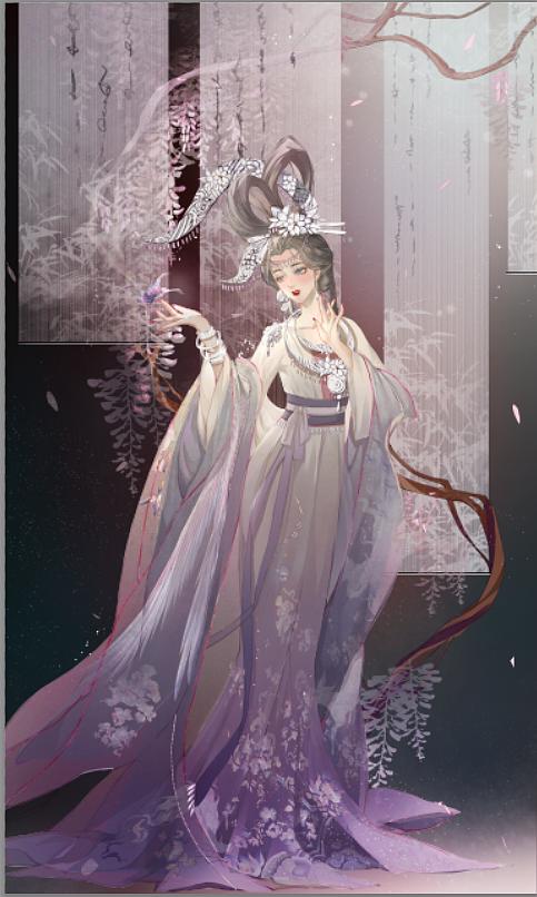 花舞翩跹（图ZMjYzMzY3MzM2） - 商业插画 - 站酷设计师是芋圆圆啊原创素材 - 站酷ZCOOL