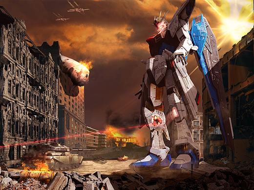 高达合成（个人主页-ZNTc2MDE0ODA=） - 海报 - 站酷设计师o过云雨o原创素材 - 站酷ZCOOL