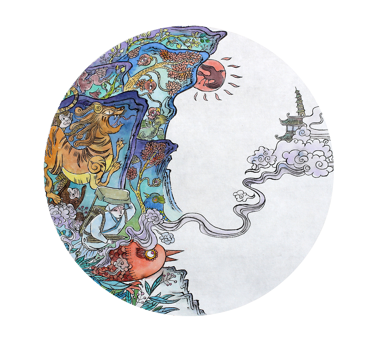 聊斋——聂小倩（图ZMjUyNDkzMzU2） - 艺术插画 - 站酷设计师呼啦呼啦圈原创素材 - 站酷ZCOOL