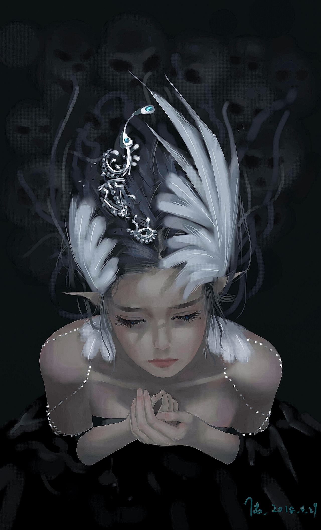 wlop大大的鬼刀，海琴烟公主（图ZMTQxNzc4MzA4） - 创作习作 - 站酷设计师两粒粒儿原创素材 - 站酷ZCOOL