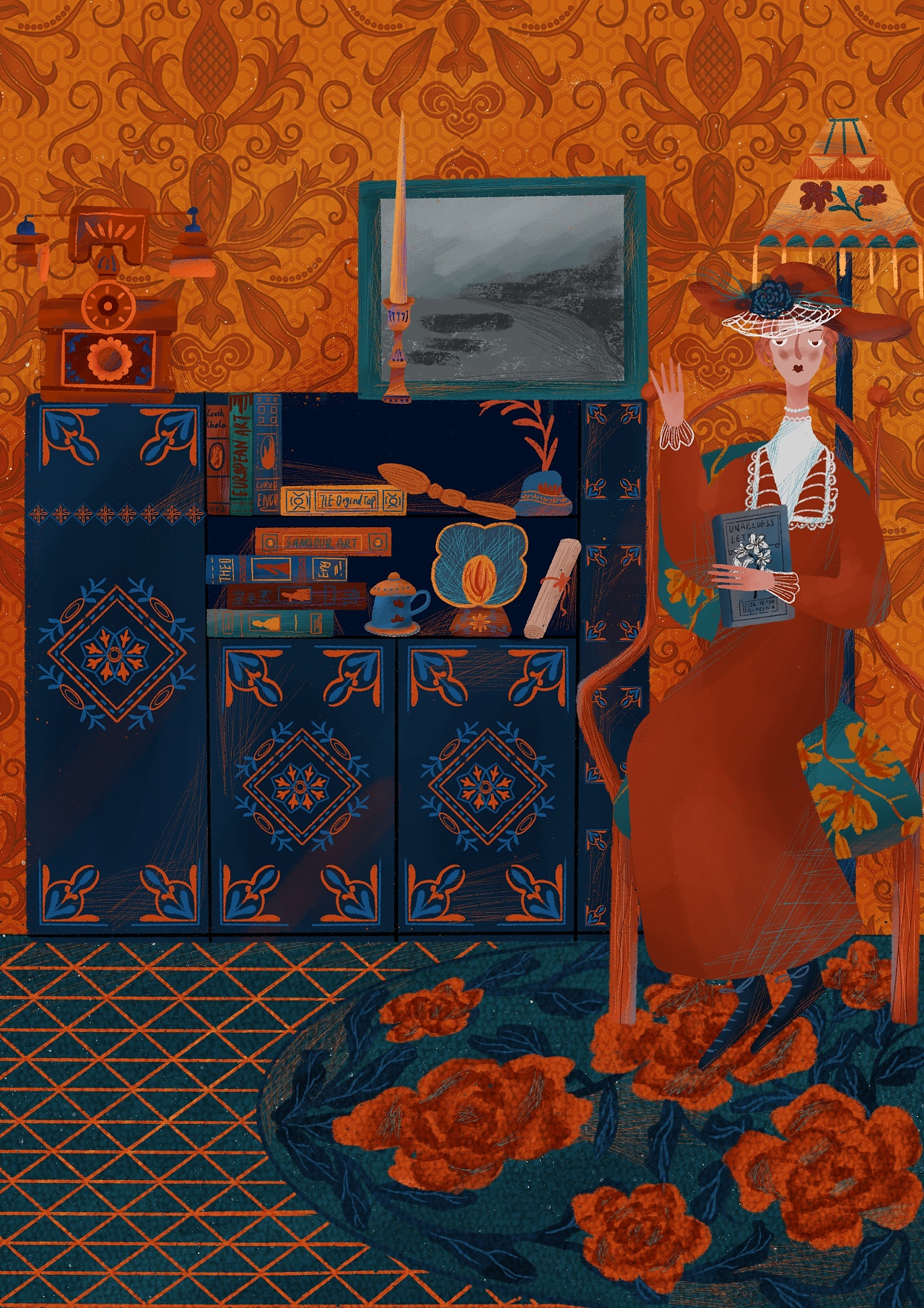 插画//欧式复古