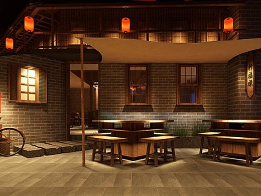 【成都火锅店设计】老渝城民国风火锅