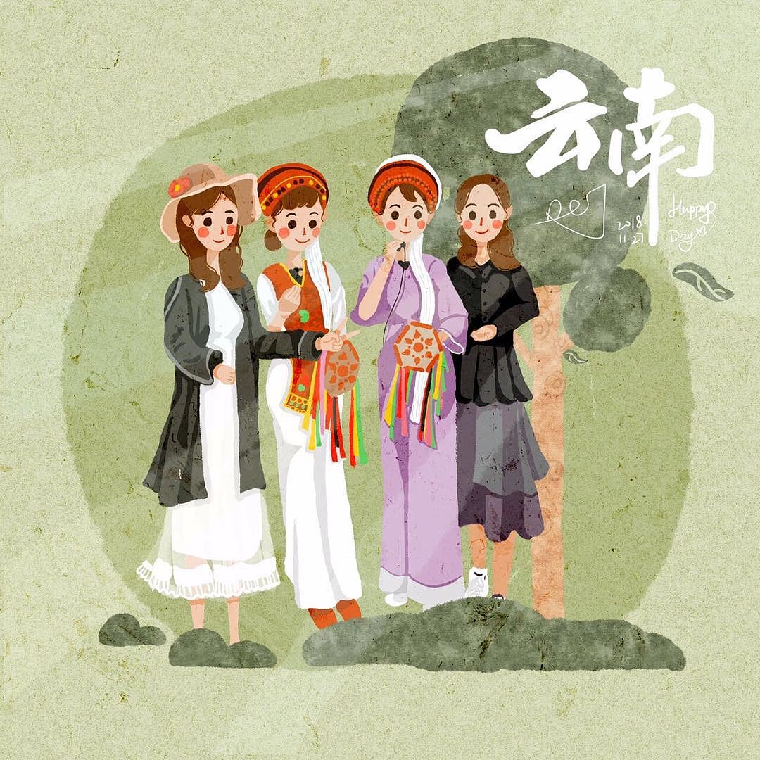和爸妈的云南之旅（图ZMTQ0MDMzODYw） - 创作习作 - 站酷设计师茉葉原创素材 - 站酷ZCOOL