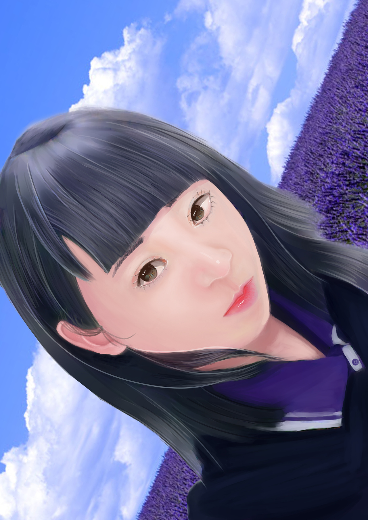 把自己喜欢的学姐照片,转成手绘,感觉画丑