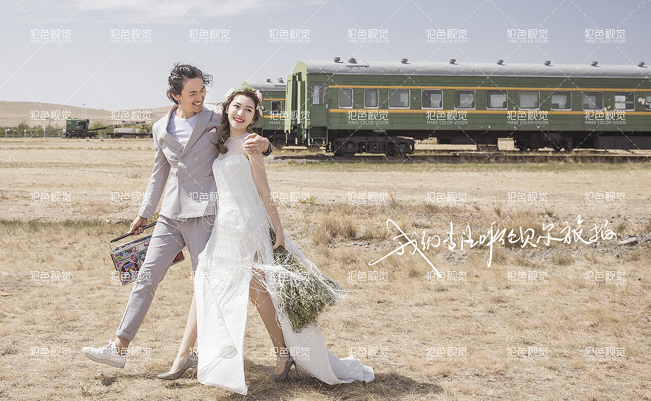 内蒙古呼伦贝尔旅拍婚纱照草原上你是镜头里最美的风景