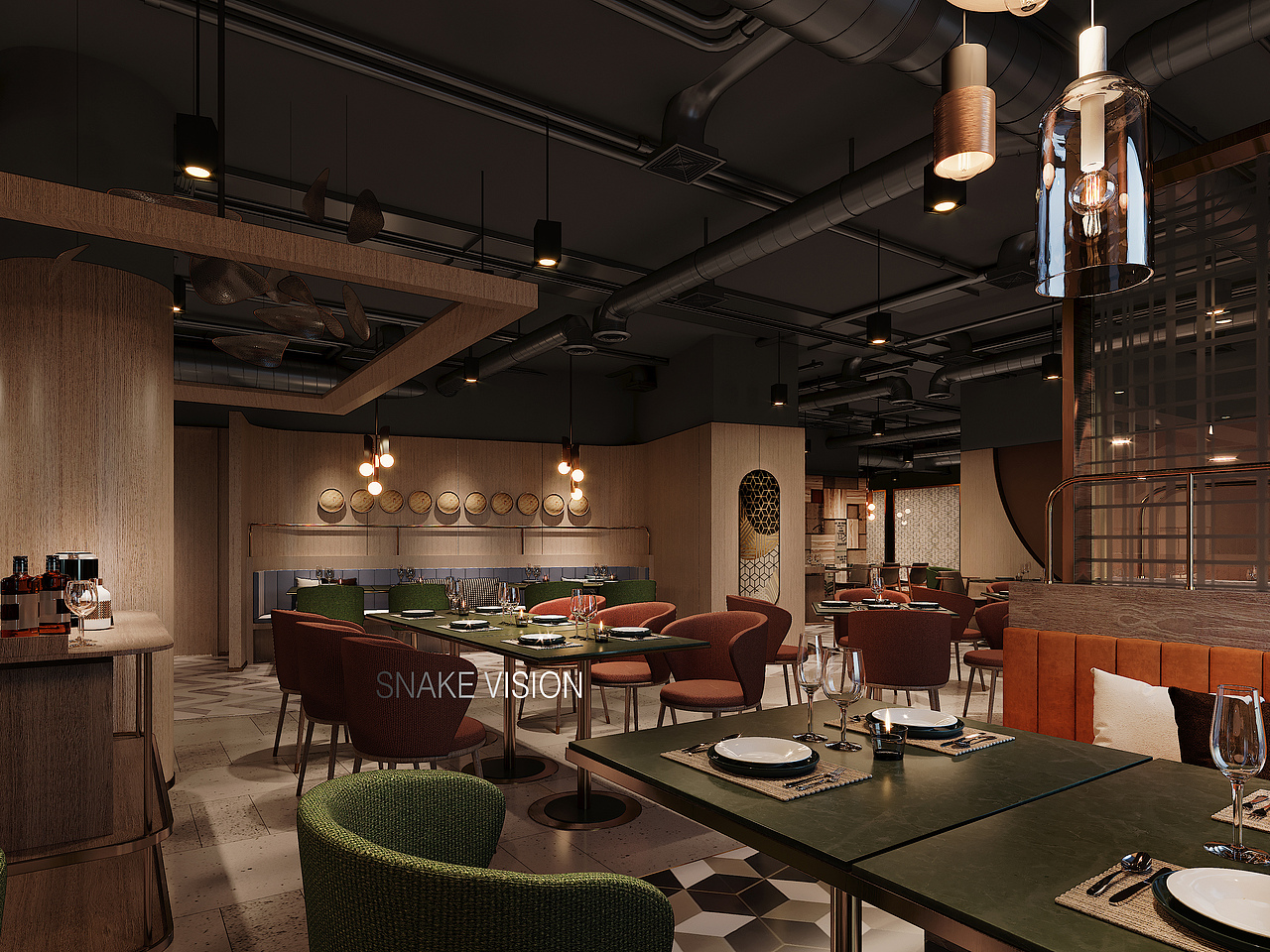 2020/工装渲染作品合集（图ZMjM1ODY3Nzg0） - 家装设计 - 站酷设计师Snake_vision原创素材 - 站酷ZCOOL