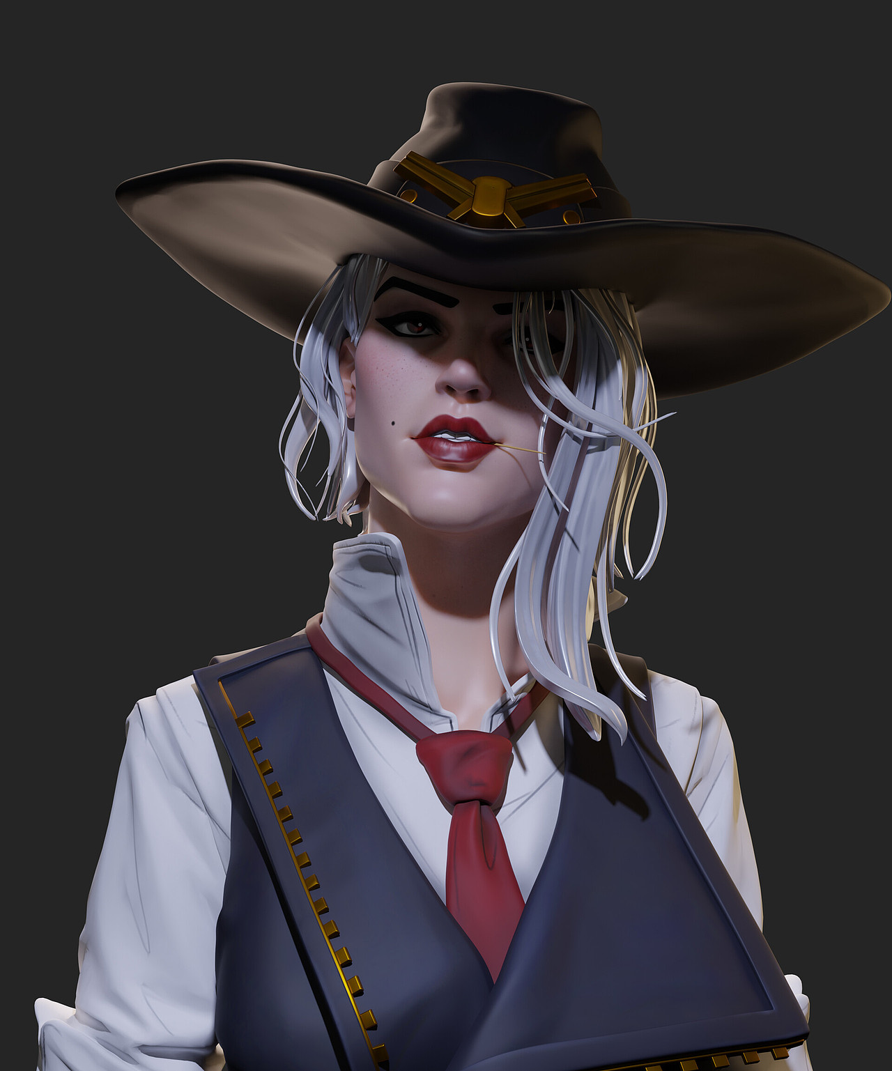 守望先锋艾什平时的速写练