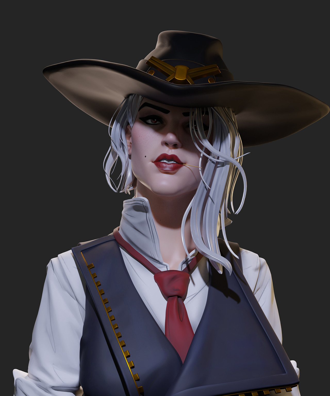 守望先锋艾什平时的速写练