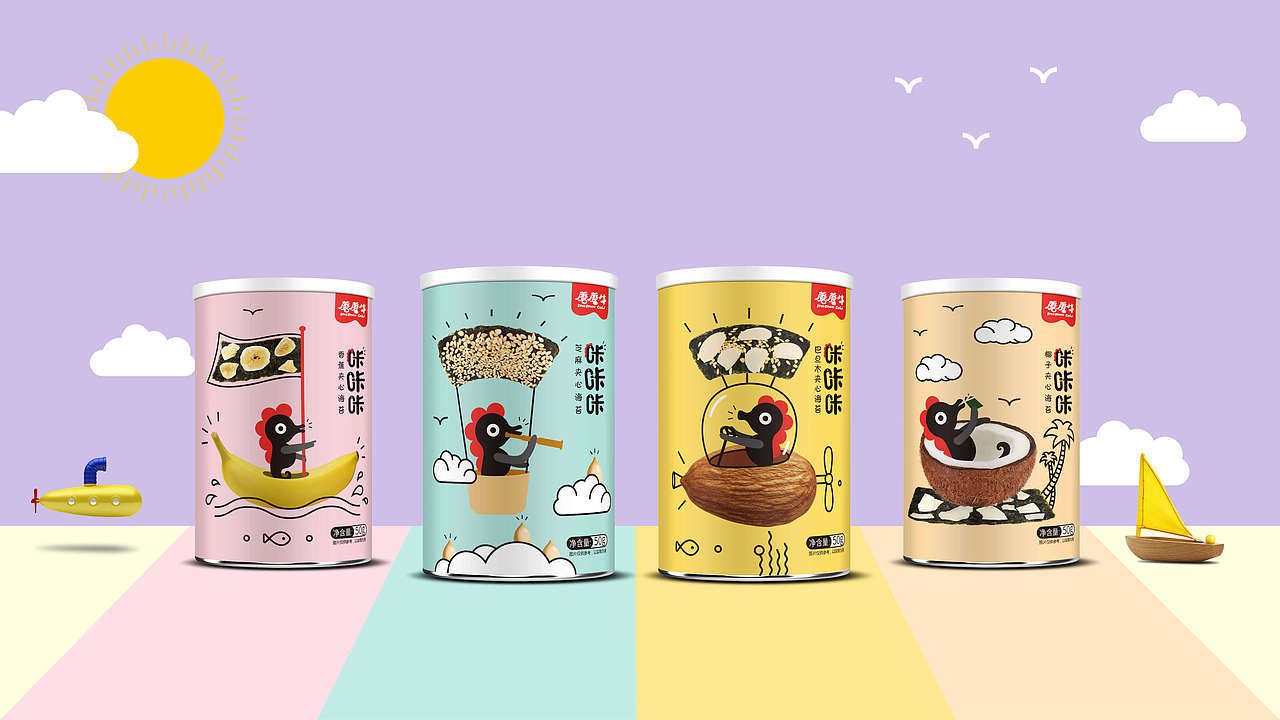 蘑蘑牛——儿童休闲食品海苔包装设计（图ZMTQ2MTA5NjYw） - 包装 - 站酷设计师枫桥包装设计原创素材 - 站酷ZCOOL