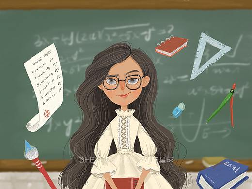 《HEZi星球》假如有个学霸精灵-欧风儿童插画