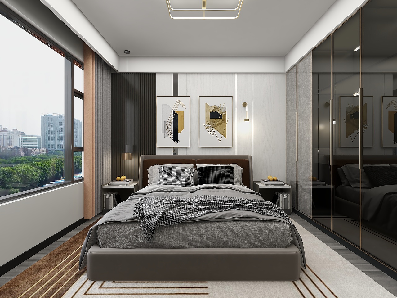 四川岳池龙湖观澜(115平方现代轻奢三居室)