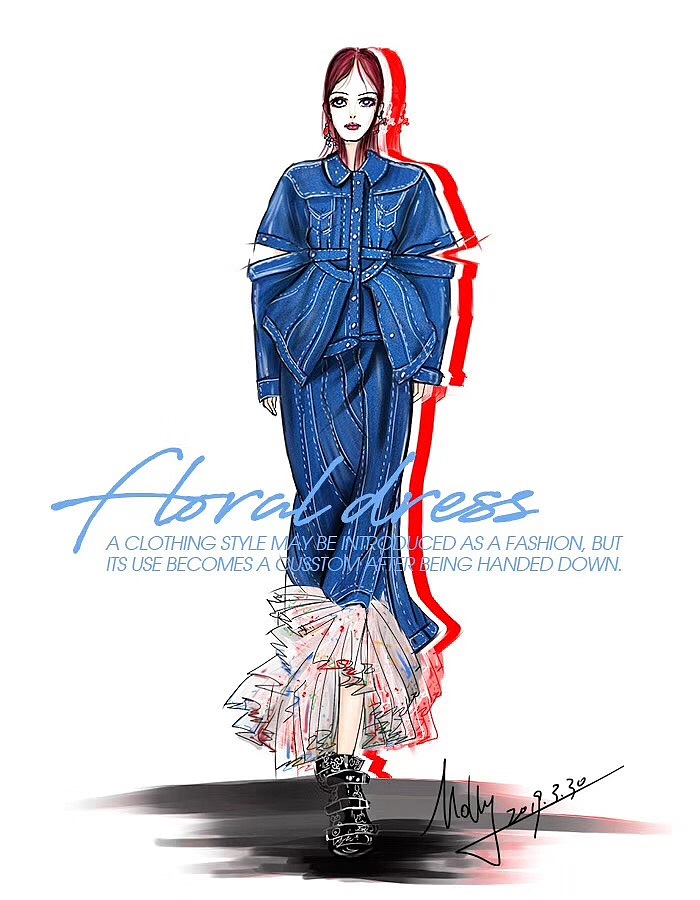 服装手绘（图ZMTYxNDQ5MzUy） - 绘本 - 站酷设计师pink安原创素材 - 站酷ZCOOL