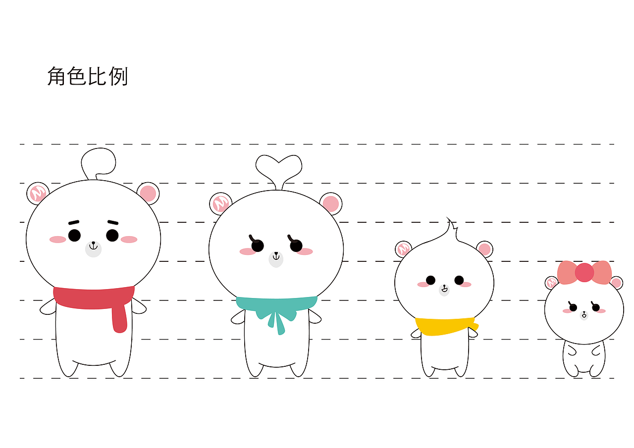 Midea Family熊小美一家 Q版形象设计（图ZMTkwNjQ1NDI4） - IP形象 - 站酷设计师巴橘大兔原创素材 - 站酷ZCOOL
