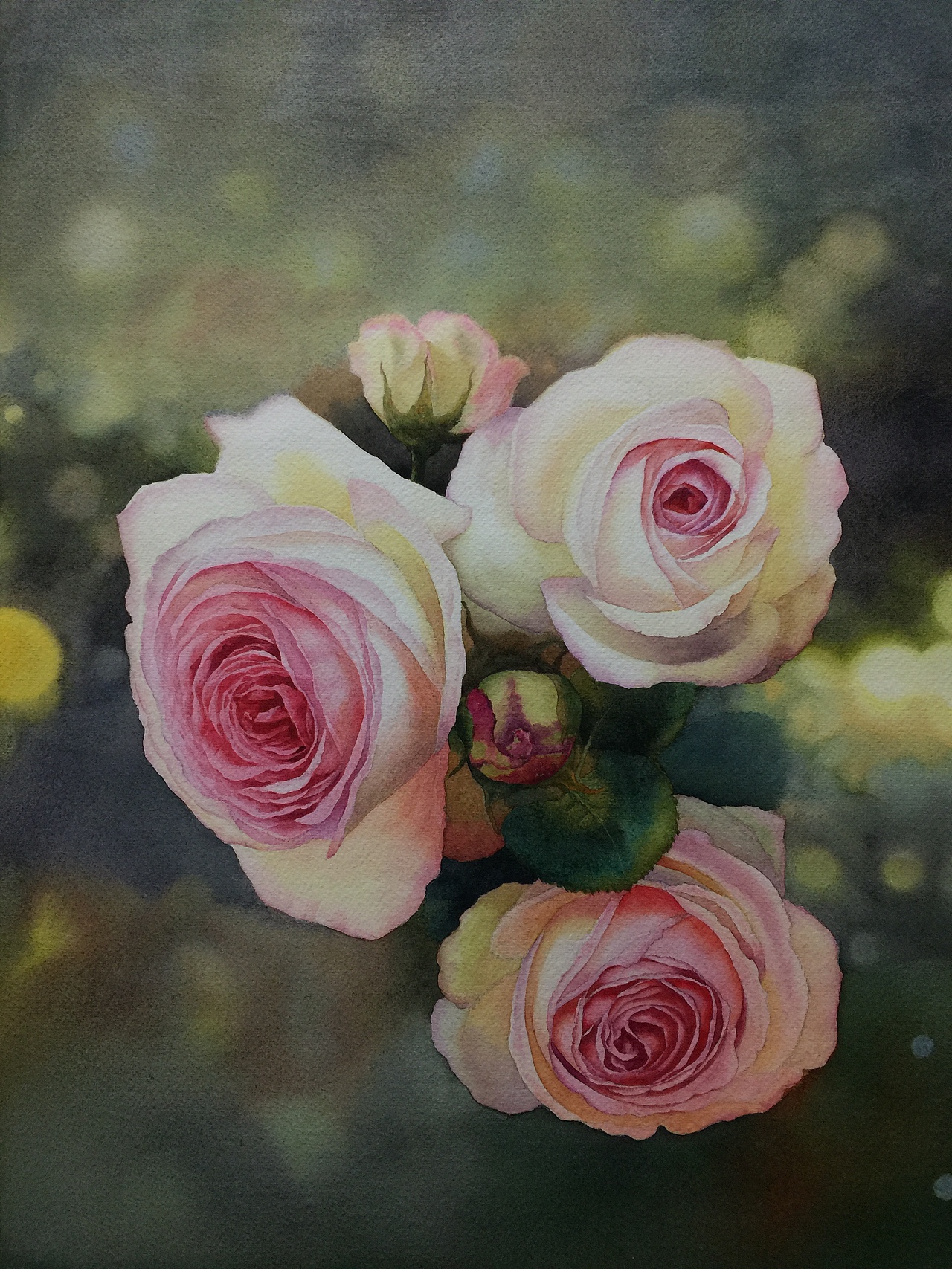 花花世界（水彩玫瑰花）（图ZOTI4NDM3NTY=） - 绘画 - 站酷设计师黄有维水彩原创素材 - 站酷ZCOOL