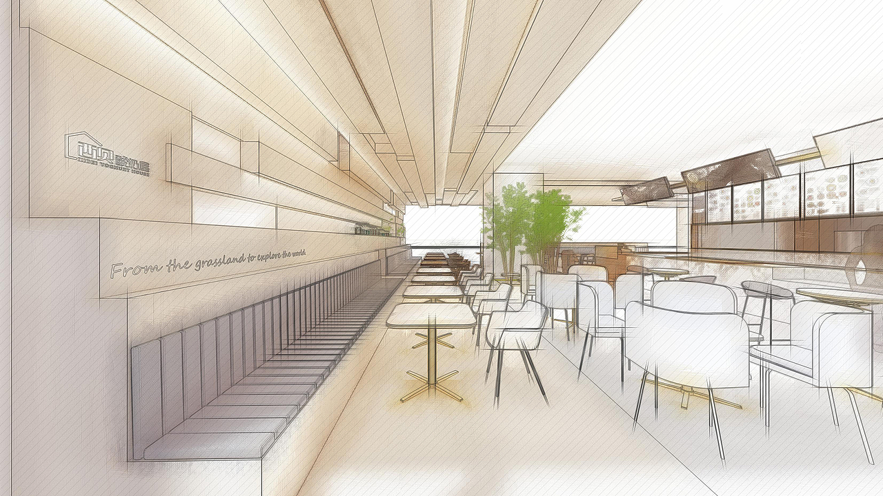 餐饮零售空间 I 西贝莜面村臻选店空间设计节选（图ZMjk1MDc3MjU2） - 商业空间设计 - 站酷设计师言井创意NarrWell原创素材 - 站酷ZCOOL