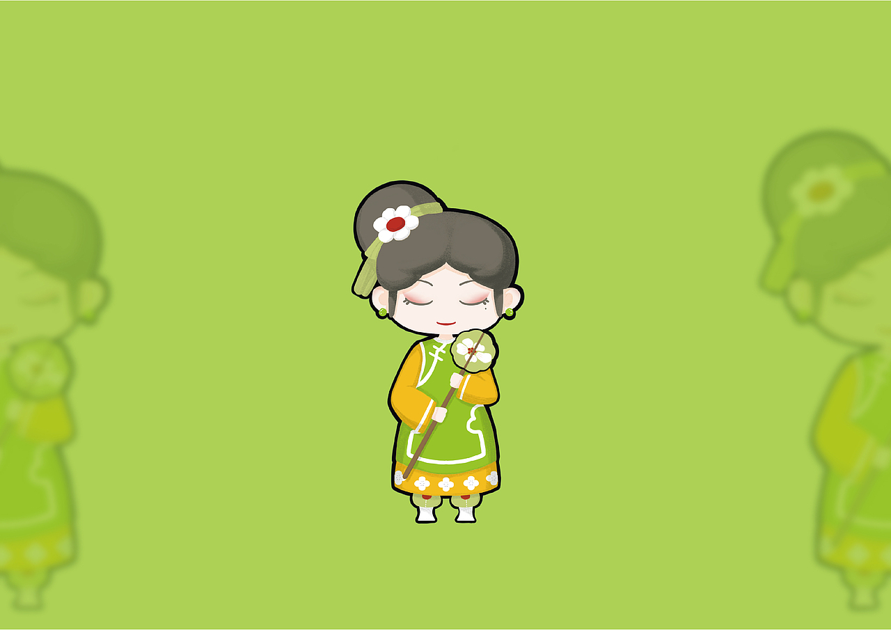 若来-扇美人（图ZMjE2NDk2MTI4） - IP形象 - 站酷设计师宇宙土鸡蛋原创素材 - 站酷ZCOOL