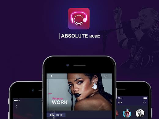 ABSOLUTE 音乐APP（个人主页-ZMjQ4NzE4ODQ=） - APP界面 - 站酷设计师打个酱油卖个萌00原创素材 - 站酷ZCOOL