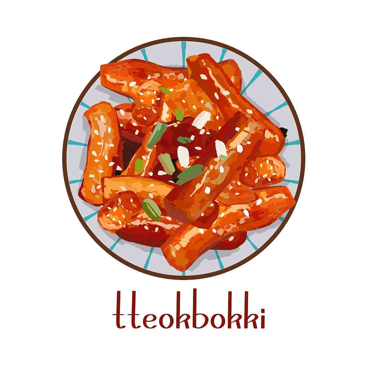 手绘韩餐(原创作品,已授权,勿商用|插画|艺术插画|夏天里的四季豆