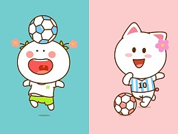 桃小仙，二花，萌菜 世界杯足球表情壁纸头像