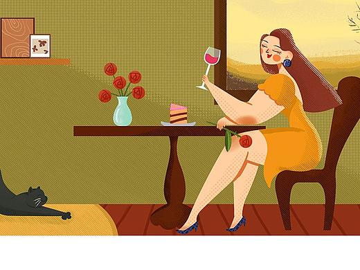 原创扁平风-休闲时光