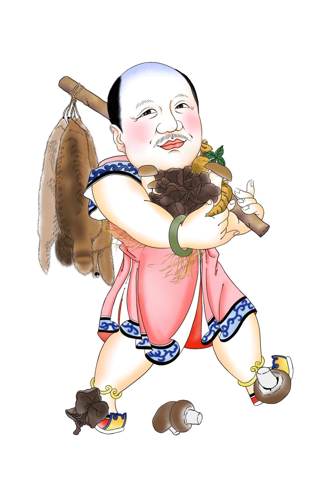乡爱年画海报~（图ZNzA4NzM5OTY=） - 商业插画 - 站酷设计师三眼污鸦原创素材 - 站酷ZCOOL