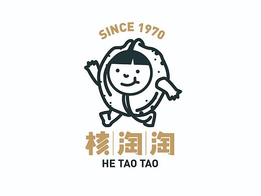 核淘淘核桃酪logo设计