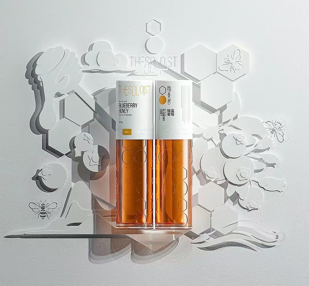 蓝莓蜂蜜LOGO、包装设计（图ZMzA4MDQ2MDI0） - 包装 - 站酷设计师创意设计工作室原创素材 - 站酷ZCOOL