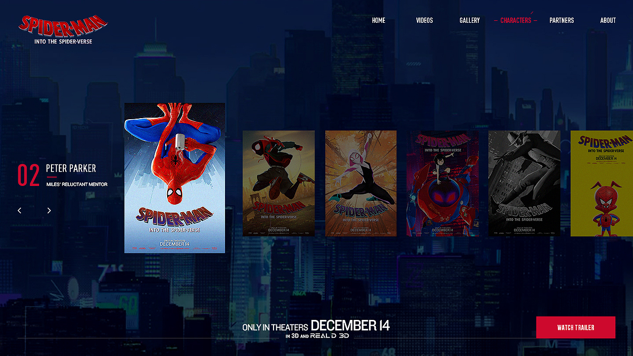 Spider-Man Into the Spider-Verse Webdesign#（图ZMTQwMzIyNTA0） - 企业官网 - 站酷设计师Sawyerchan原创素材 - 站酷ZCOOL